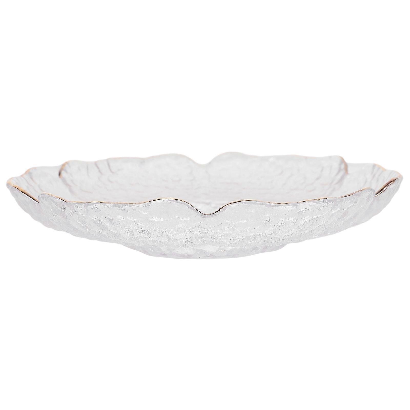 Transparent Glass Coaster Flower Shaped for Table Use 2Pcs Cup Mat