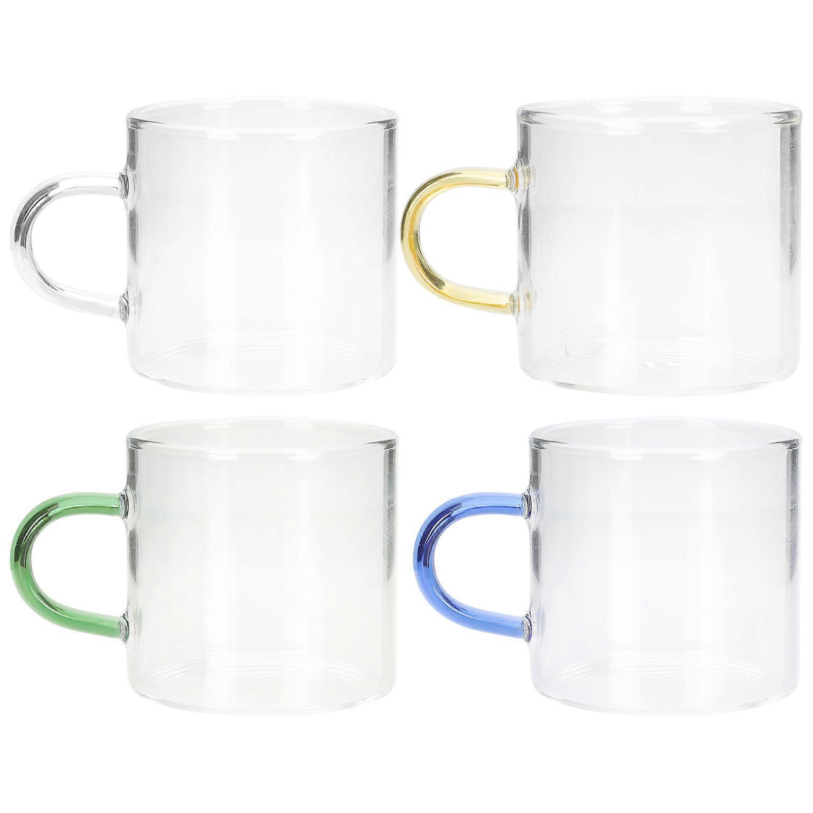 Glass Tea Cup Decorative Tea Cup for Home Drinking 8Pcs Set