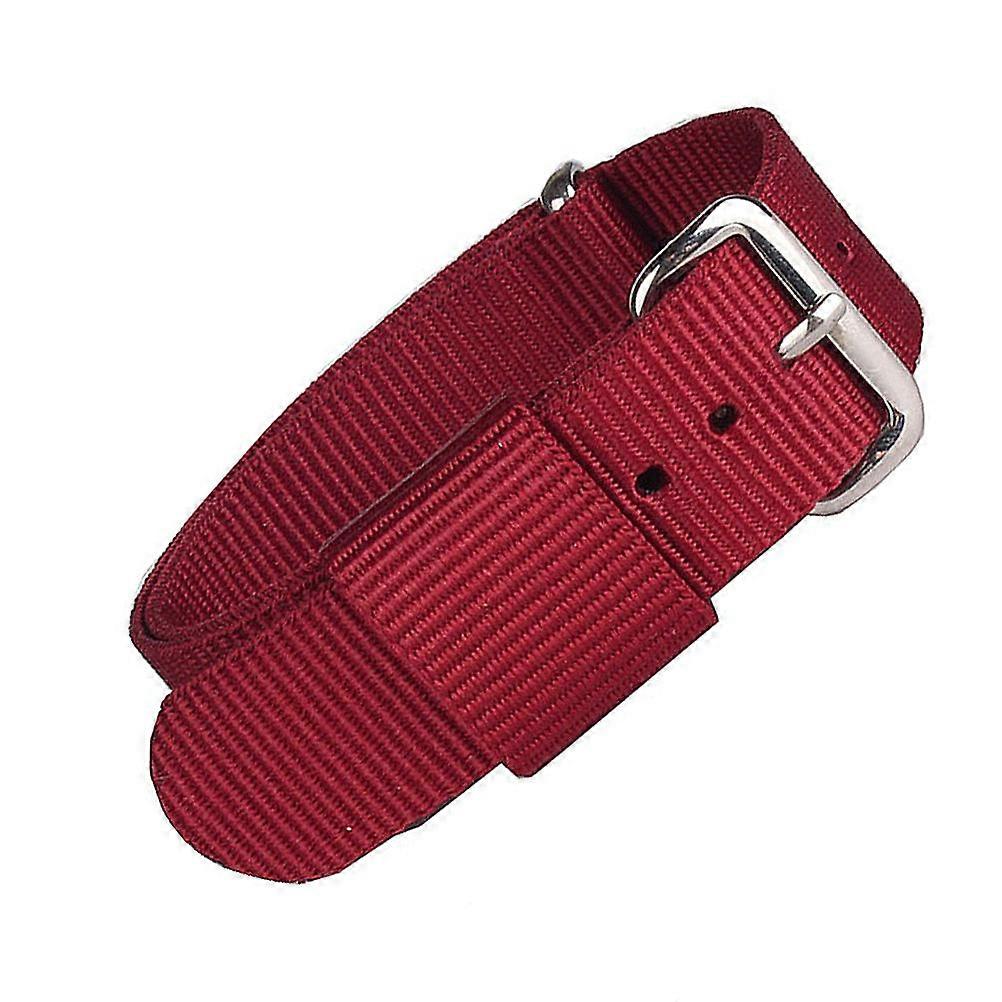 Red Simple Watchband for Smartwatch Use 2Pcs Nylon Braided Replacement Strap