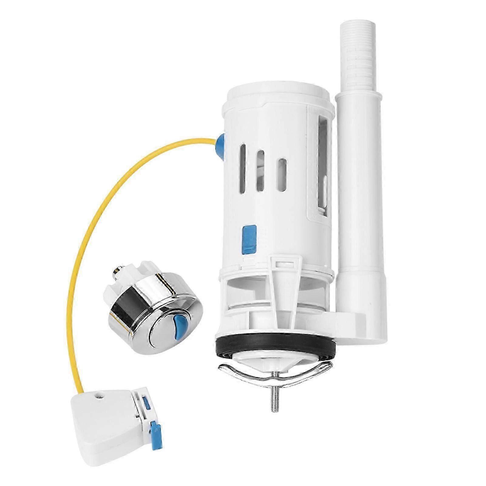 Toilet Flush Valves ABS Plastic Dual Push Button Water Drain Valve, Compatible with Standard Toilets, Durable Fitting