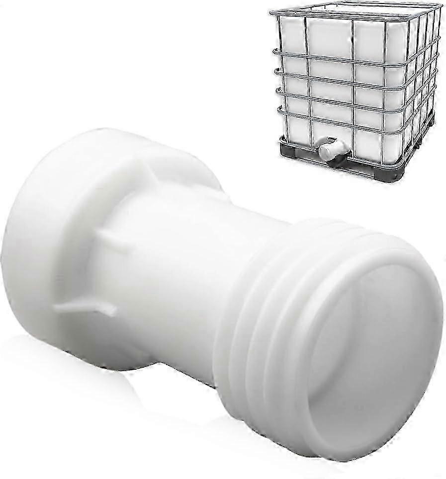 25-26 IBC Adapter with 60mm Spacer Extension for 1000L Plastic Tanks Featuring Coarse Straight Thread