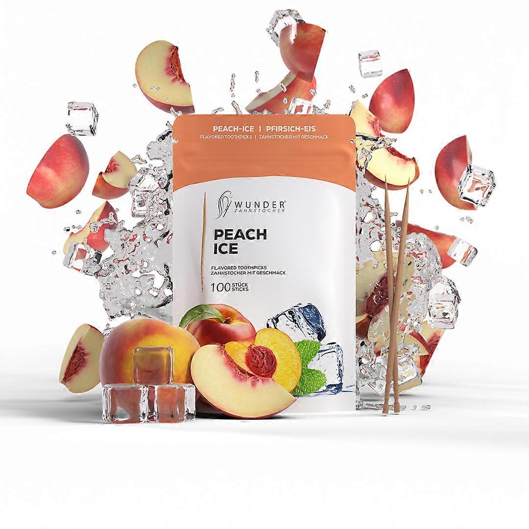 ミラクル爪楊枝 フレーバー - 詰め替えパック ピーチ/アイス - スタイリッシュなライフスタイルのための100個入り