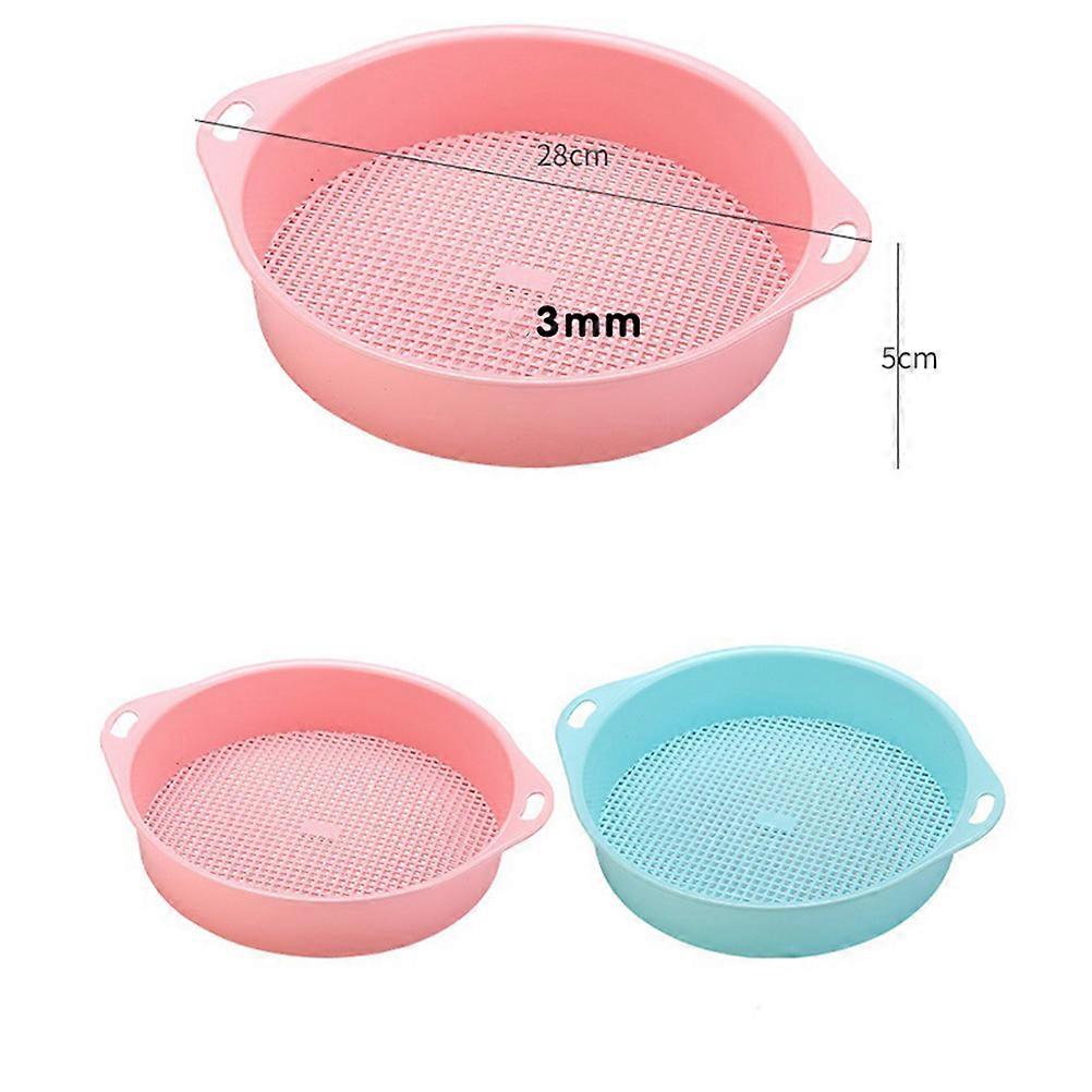Plastic Soil Sieve for Gardening Accessories 4Pcs Mesh Filter Tool