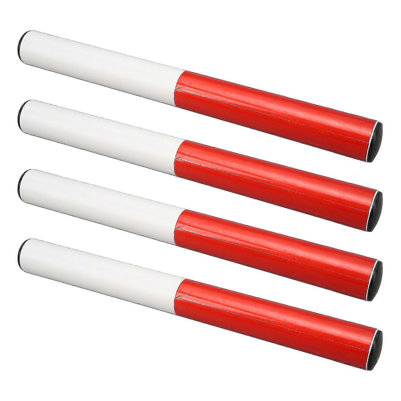 Children's Running Baton Relay - Set of 4 PVC Batons in Red and White