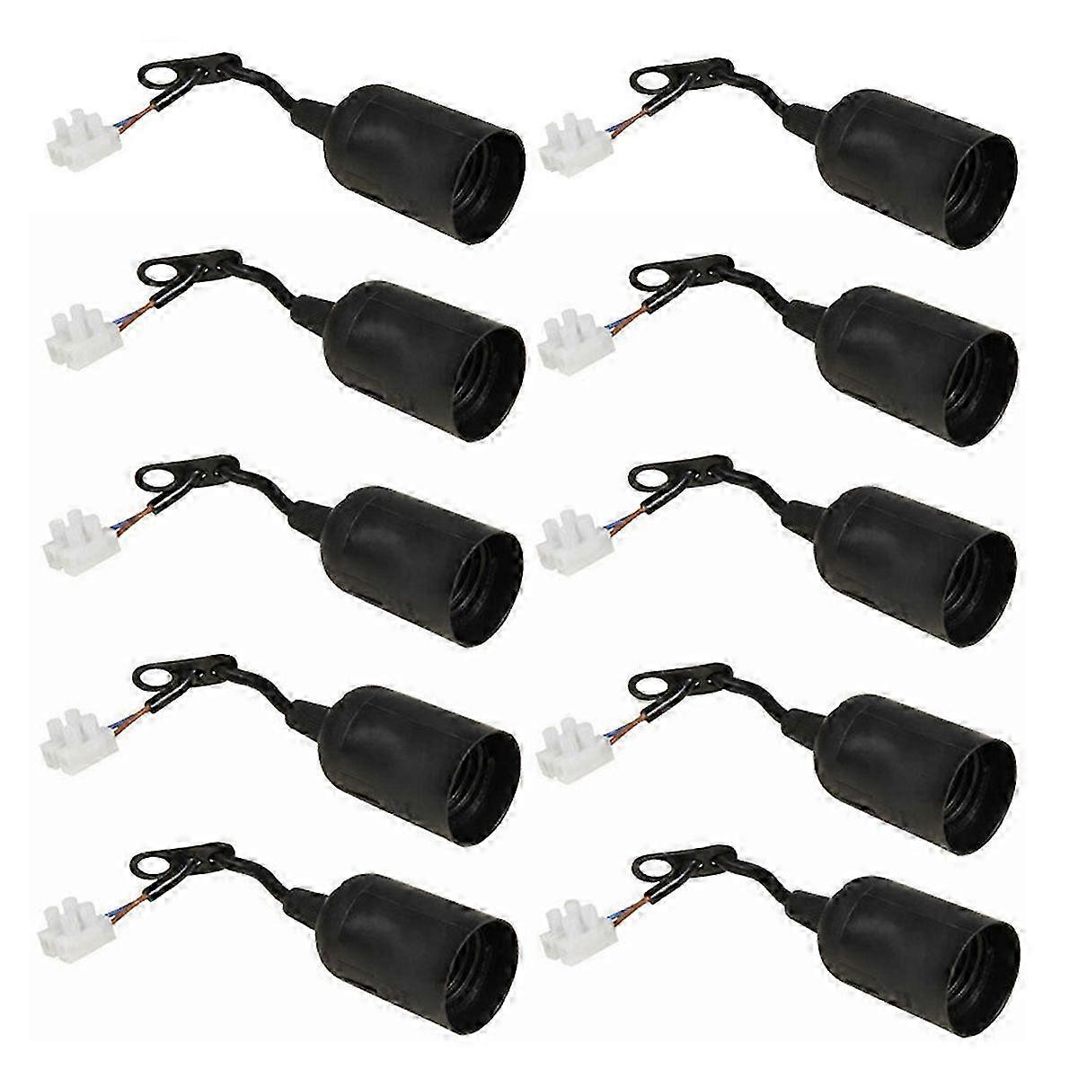 10Pcs E27 Lamp Holder Construction Socket Lamp Holder DIY Construction Site Socket Renovation Socket