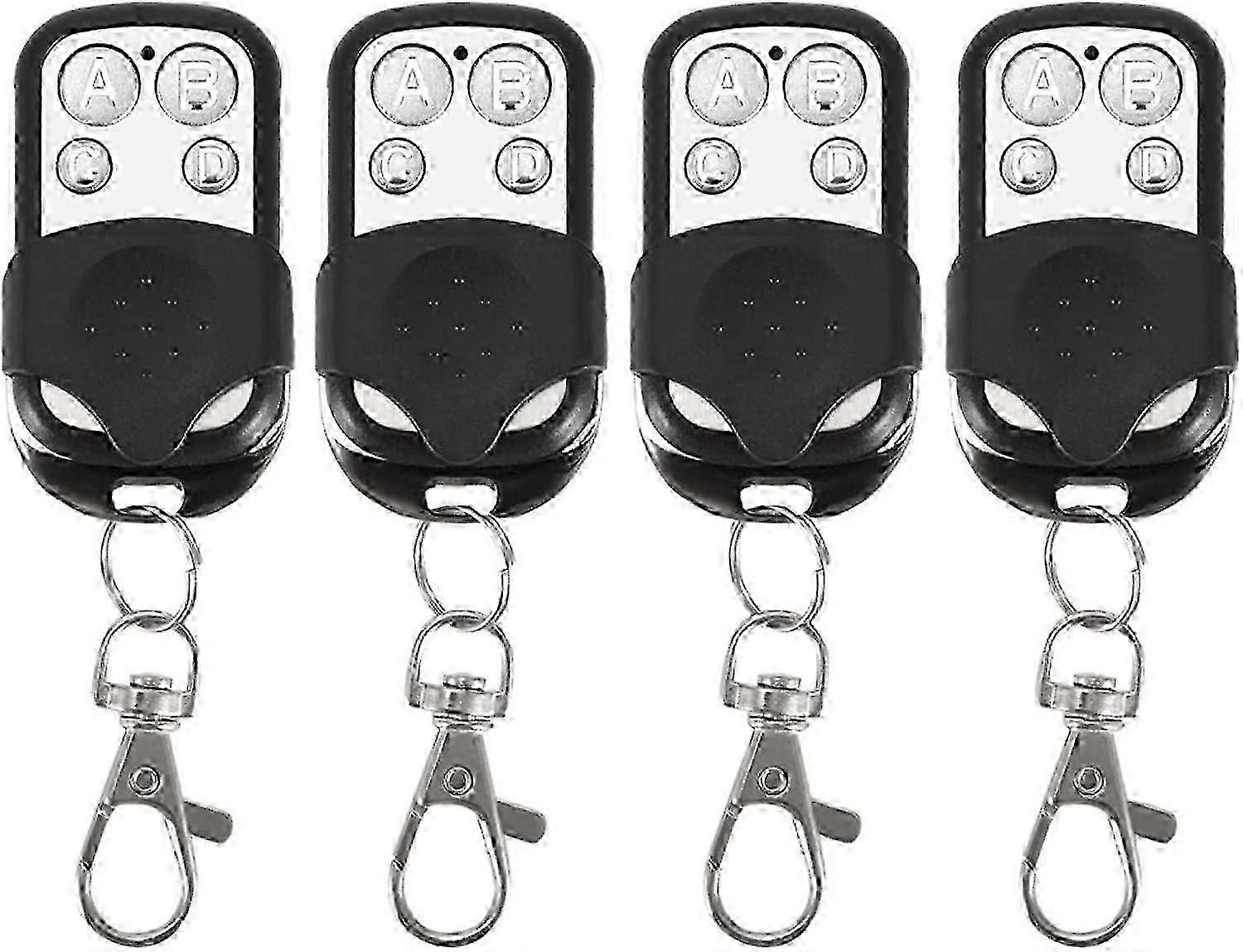 New Universal Gate Remote Key Fob for Car and Garage Door Gates - 4 Pcs of Wireless Remote Control Hardware