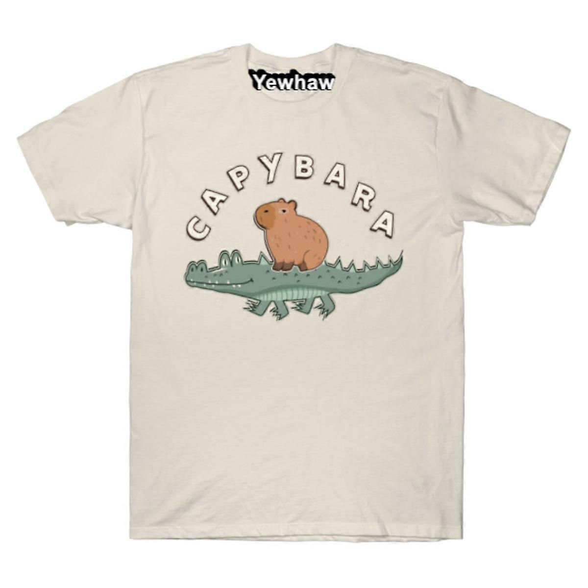 Kapybara jazdiaca na krokodílom tričku