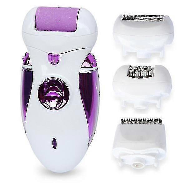 ماكينة حلاقة كهربائية 4 في 1 للسيدات للذراعين والإبطين والساقين وخط البيكيني (أرجواني)