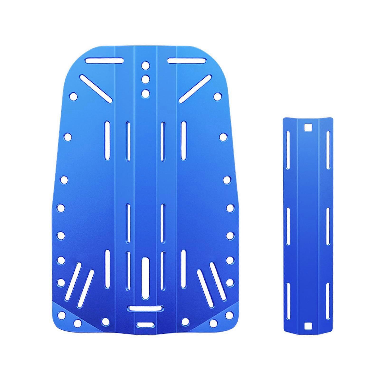 Diving Backplate Lightweight For Portable Single And Double Cylinder Mounting, Durable Underwater Environments, Blue