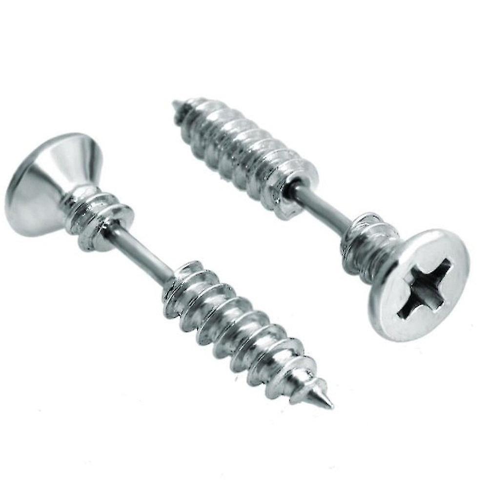 Earrings Silver Earrings Punk Style Women's Men's 316l Stianless Steel Screw Stud Earrings
