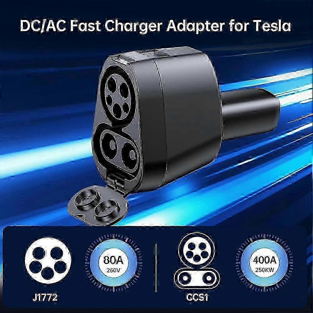 Charging adapter 2-in-1 J1772 & CCS1 to Adapter, for Tesla Model S/3/X/Y