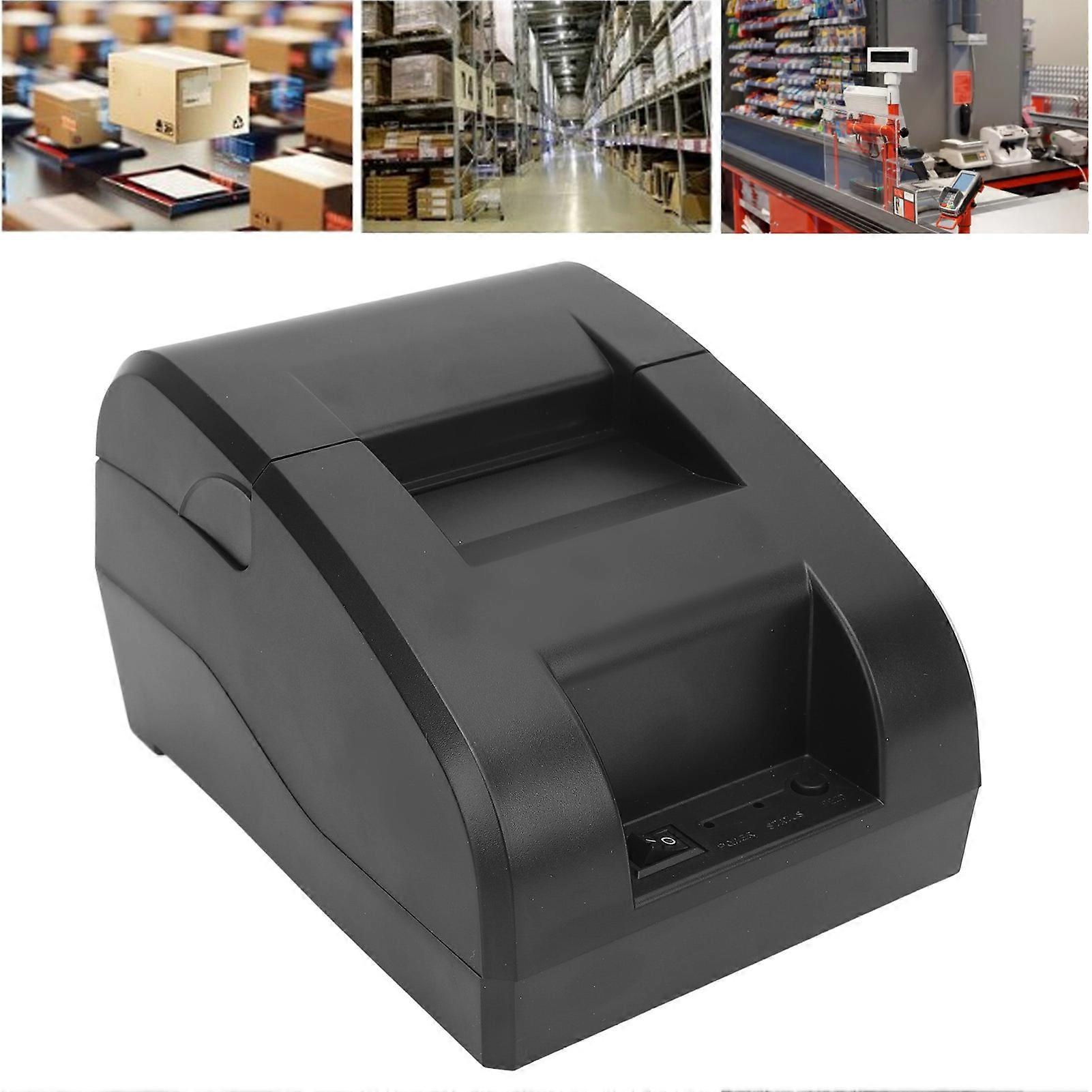 Thermal Receipt Printer USB Bluetooth 58mm High Speed Printing Thermal POS Printer for Multiple Operating Systems EU Plug 