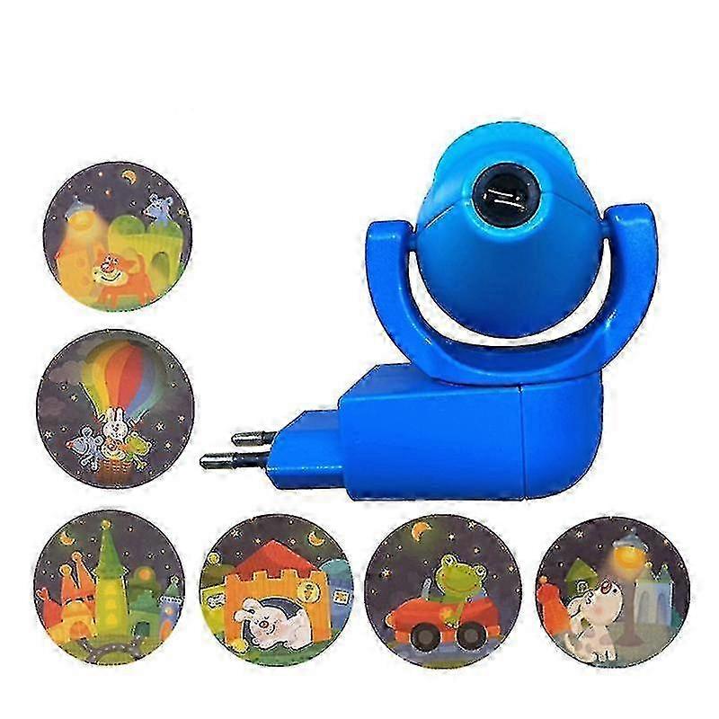 Star Moon Animal Projector LED Night Light with 6 Image Sensor, EU Plug for Kids and Babies