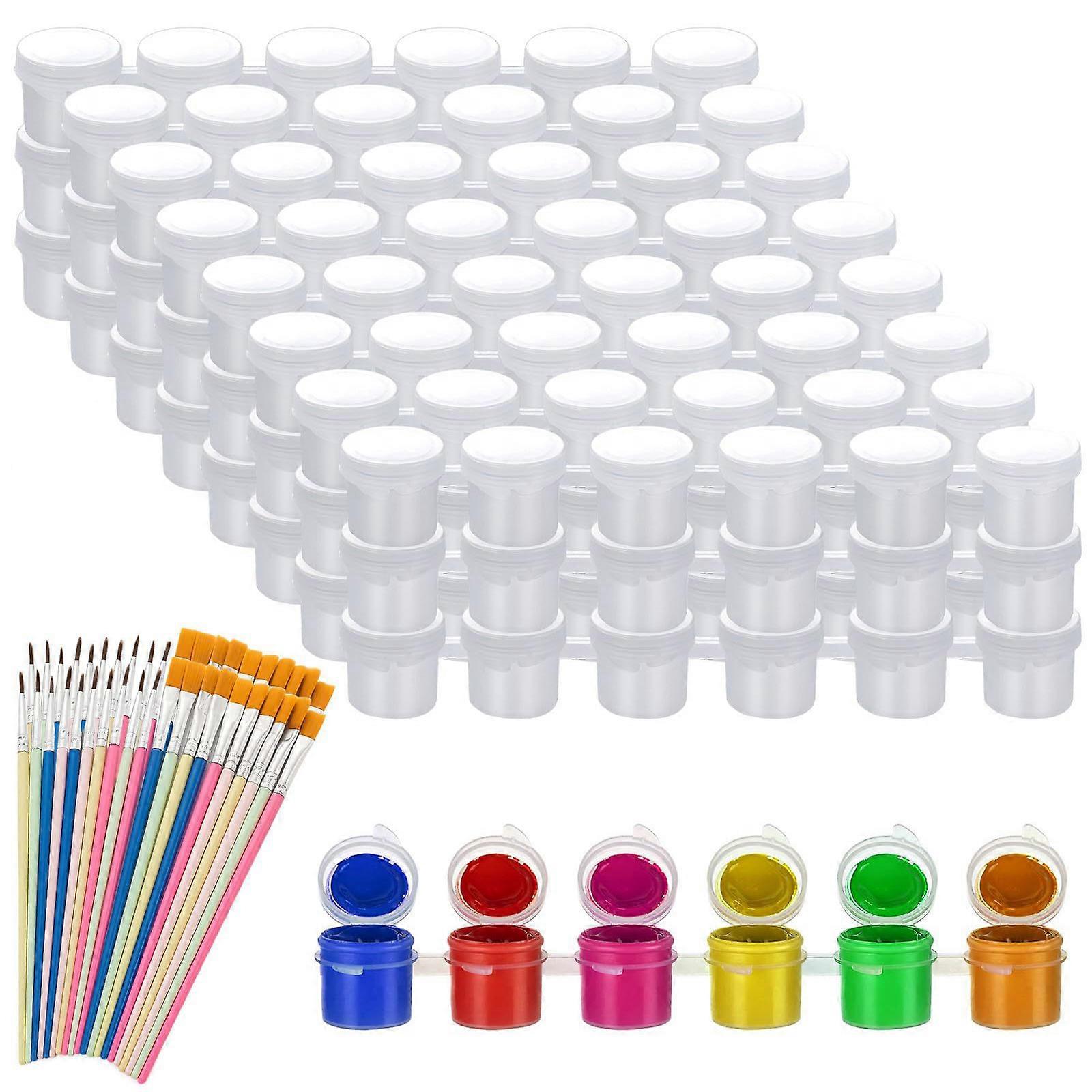 Fifty Dense Empty Paint Canisters Studio Materials Dynamic Color Variety for Artistic Multicolor