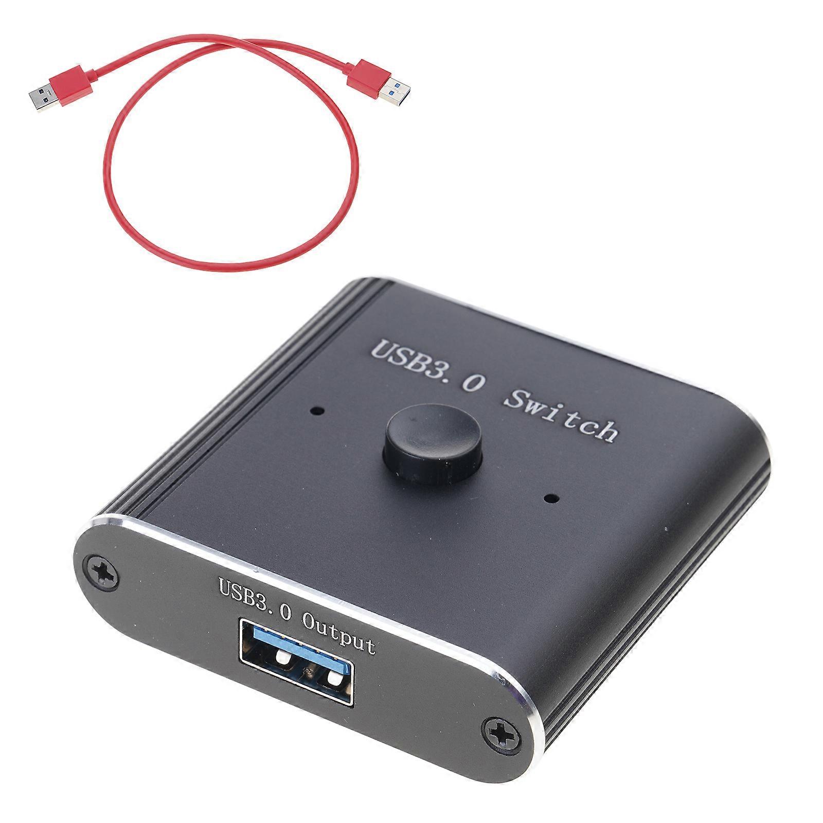 USB3.0 Switcher 2 in 1 Out or 1 in 2 Out Switches for Quick Sharing of USB Devices Across Multiple Platforms Multicolor