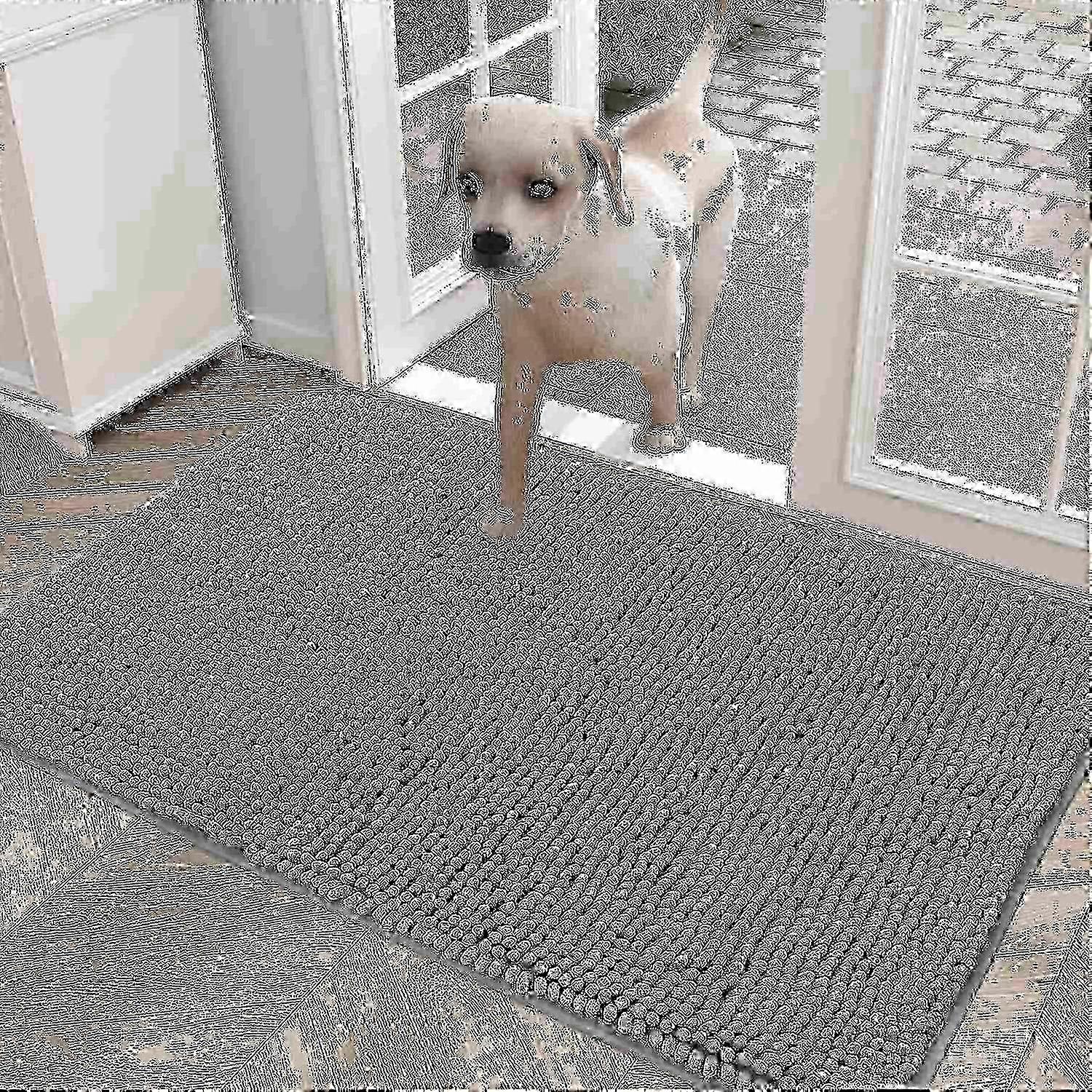 Uusi ja parannettu koiran ovimatto: nopeasti kuivuva, liukumaton, likaa ja kosteutta hylkivä mutaisille tassuille, imukykyinen – turvallinen lemmikkisi tassujen puhtaudelle