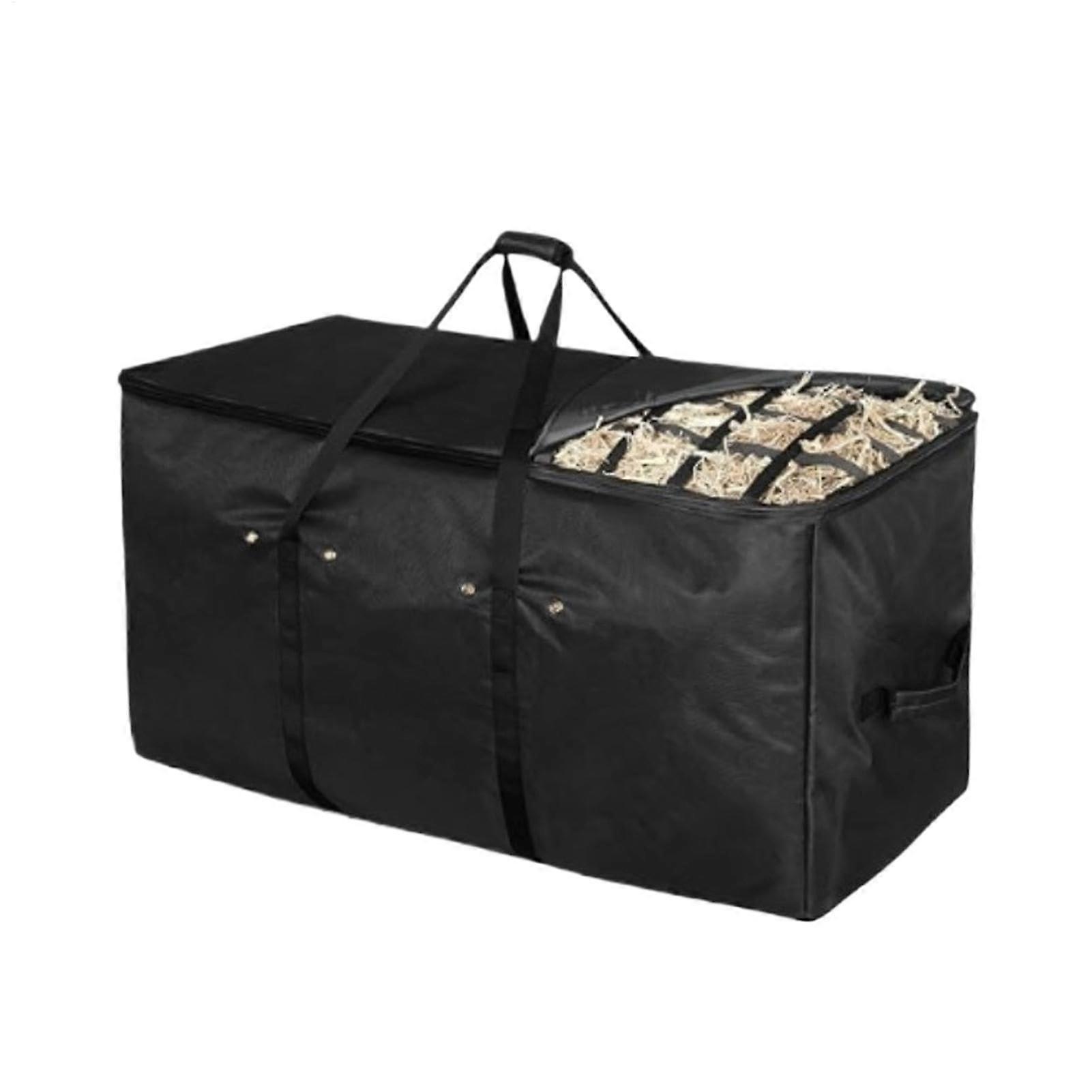 Oxford Heavy Duty Extra Bale Container Waterproof Tote Feeding Supplies With Slow Feed Design For Stable
