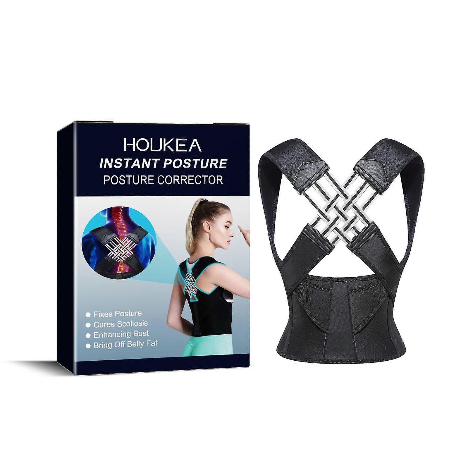Back Support Posture Corrector Is Made Of Rubber, Polyester And Nylon