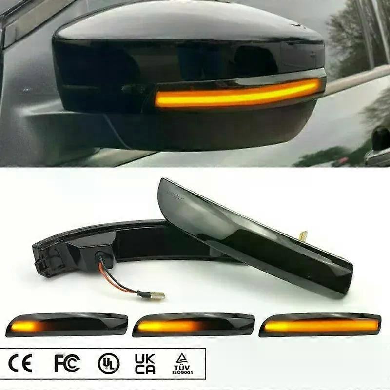 Hot For 13-18 ANGRONG Dynamic LED Wing Mirror Indicator Turn Signal Light Ford Kuga Escape EcoSport