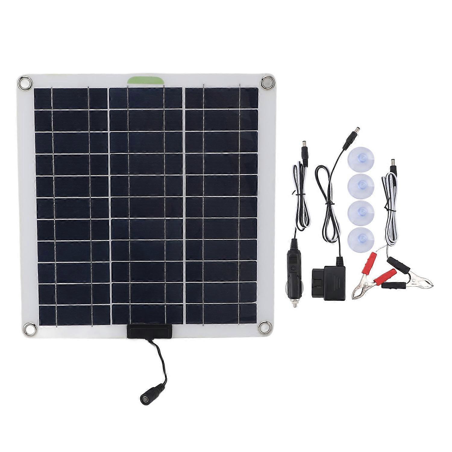 200w Solar Battery Charger Kit High Efficiency Monocrystalline Battery Maintainer With OBD Plug For 