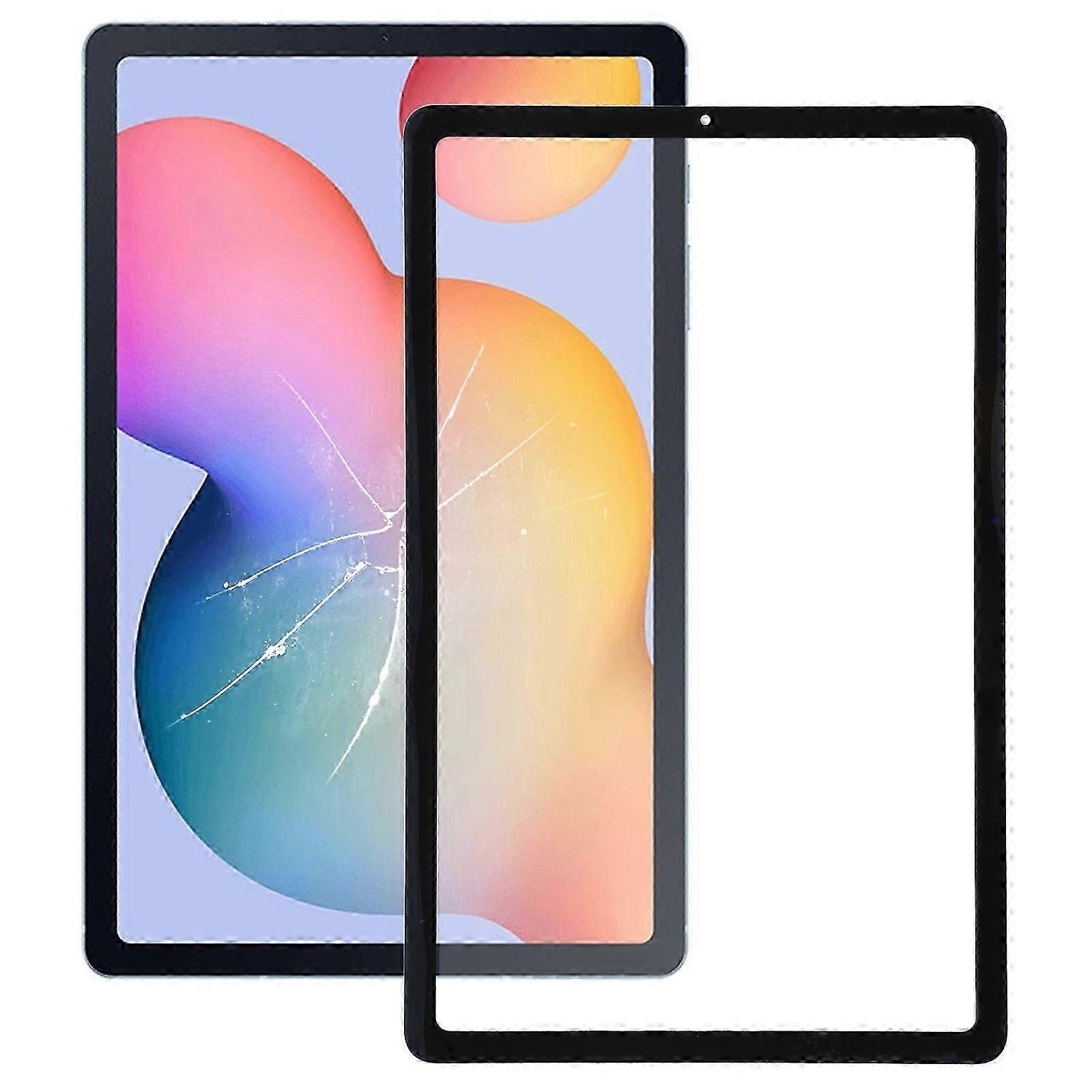 For Samsung Galaxy Tab S6 Lite SM-P610/P615 Front Screen Outer Glass Lens with OCA Optically Clear Adhesive (Black)
