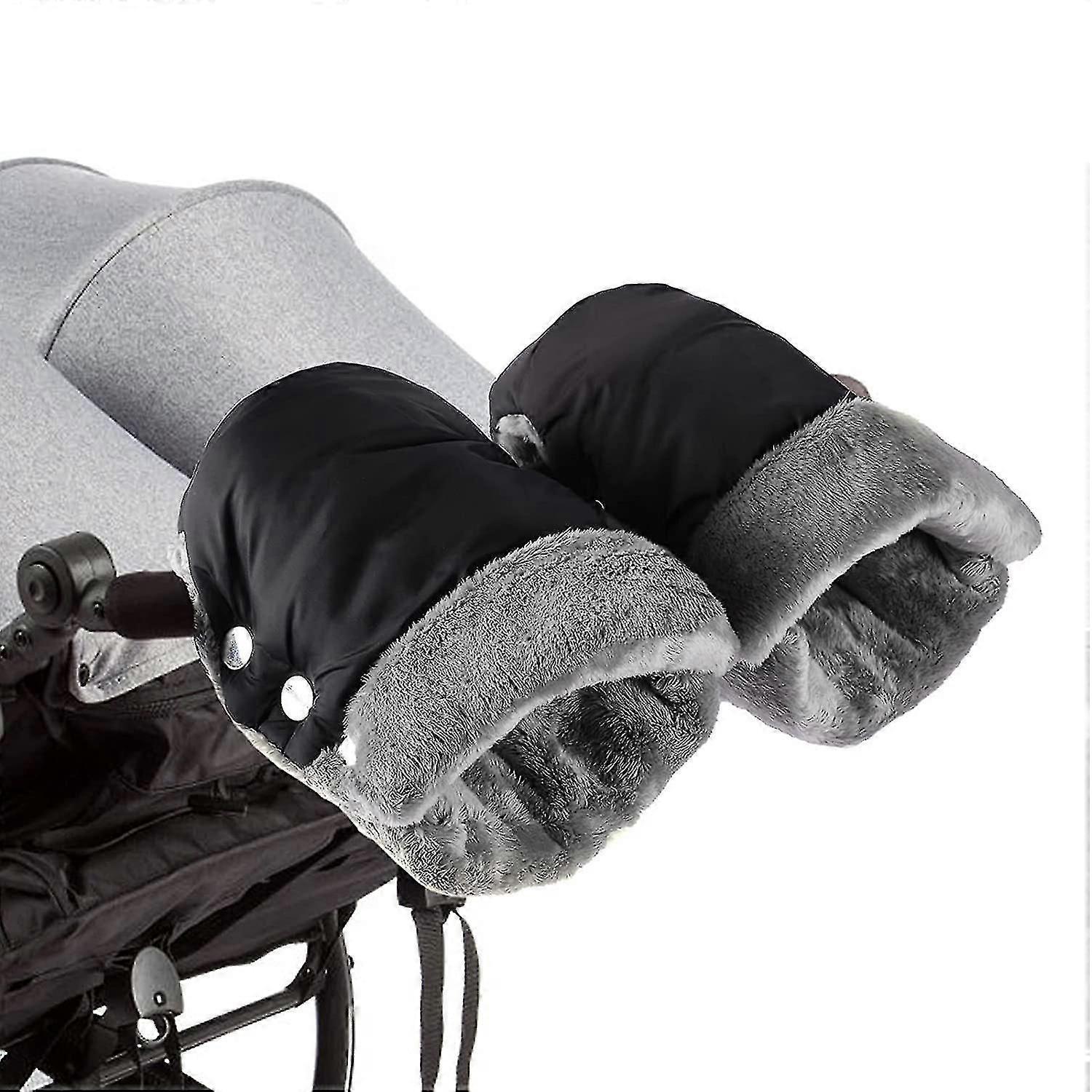 Stroller Hand Warmer - Fleece Stroller Muff Buggy Gloves, Waterproof