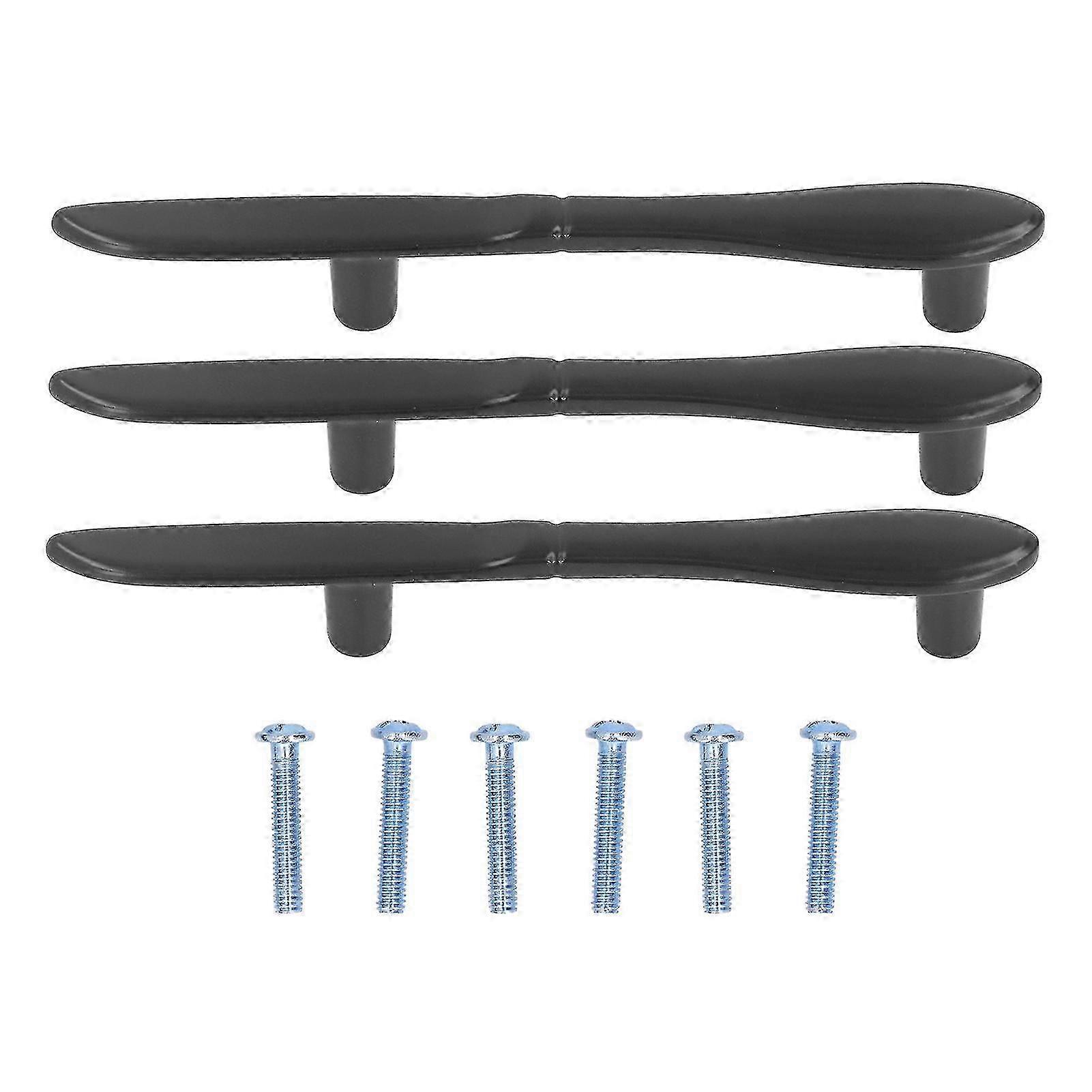 3Set Door Handles Thickened Cutlery Tableware Shaped Cabinet Pulls for Drawer Wardrobe Bookshelves Black 2025