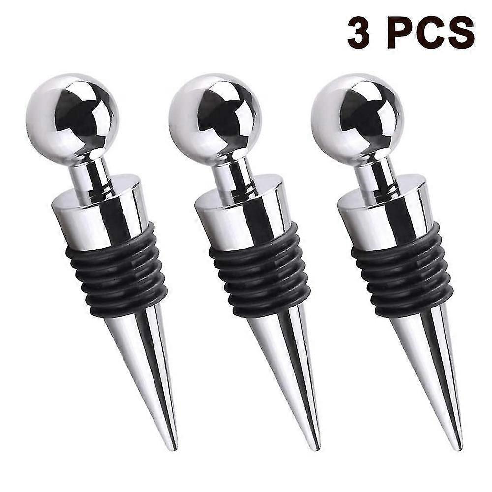 3個ワイン高級ワインボトルストッパーアルミ合金ワインボトル