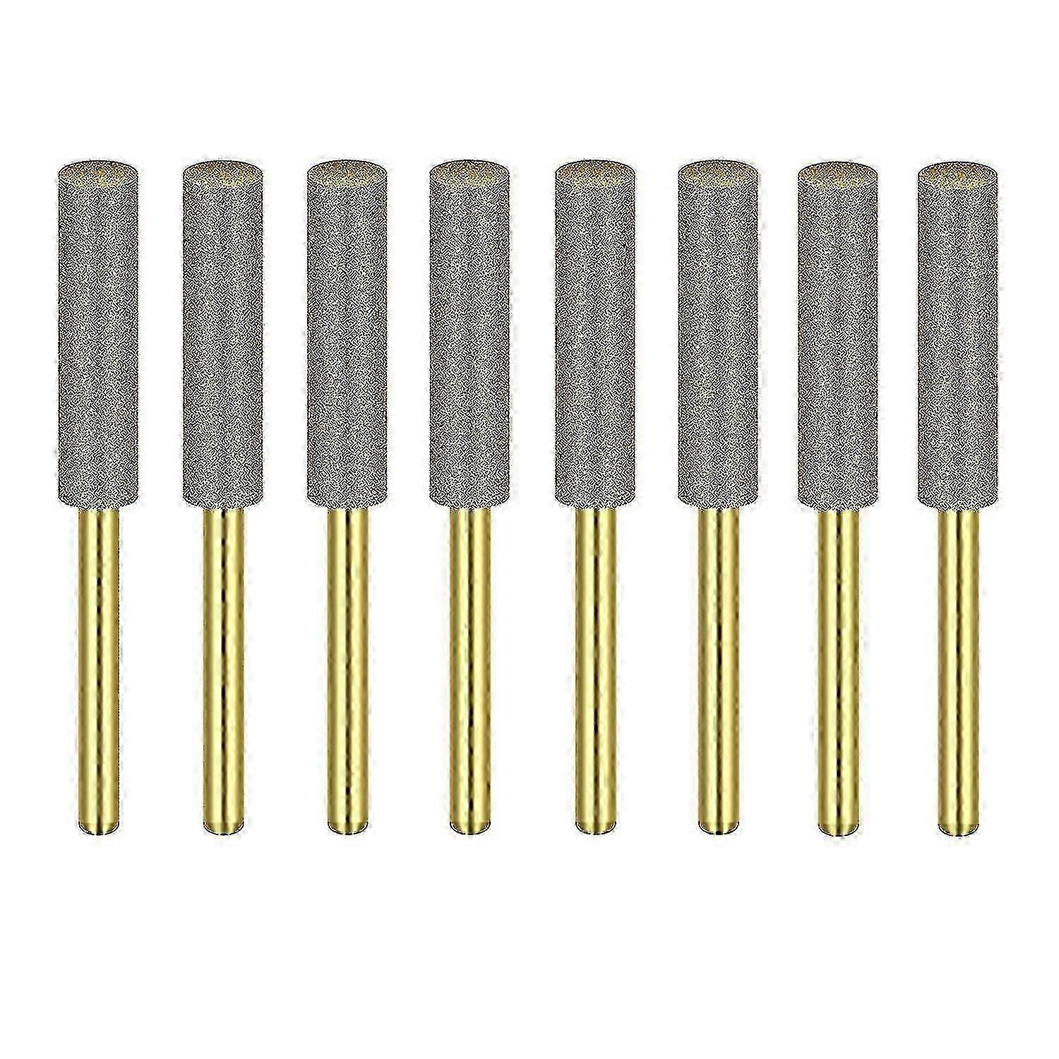 8pcs Diamond Chainsaw Sharpener Stone & File Set, 3/16" High Hardness Sharpening Wheels for Chainsaw