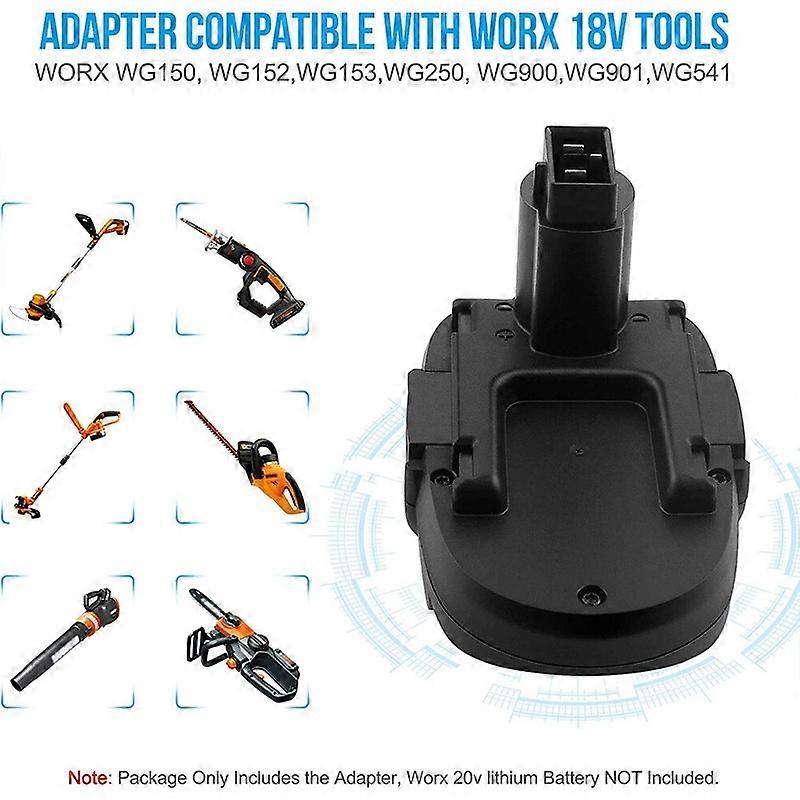 Battery Adapter For Worx 18/20V Li-Ion Battery Convert to 18V Ni-CD Power Tools