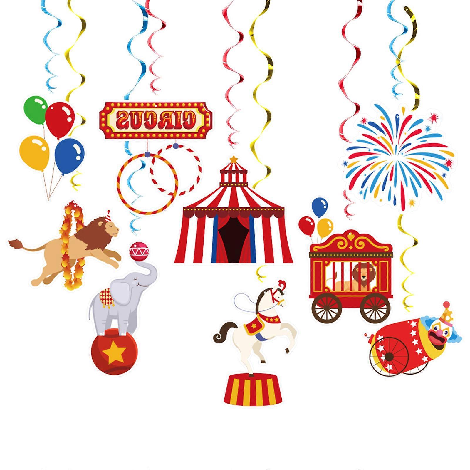 30 Piece Efficient Swirl Decorations Bright Paper Circus Theme Party Supplies Effortlessly Hanging System For Indoor Event Multicolor