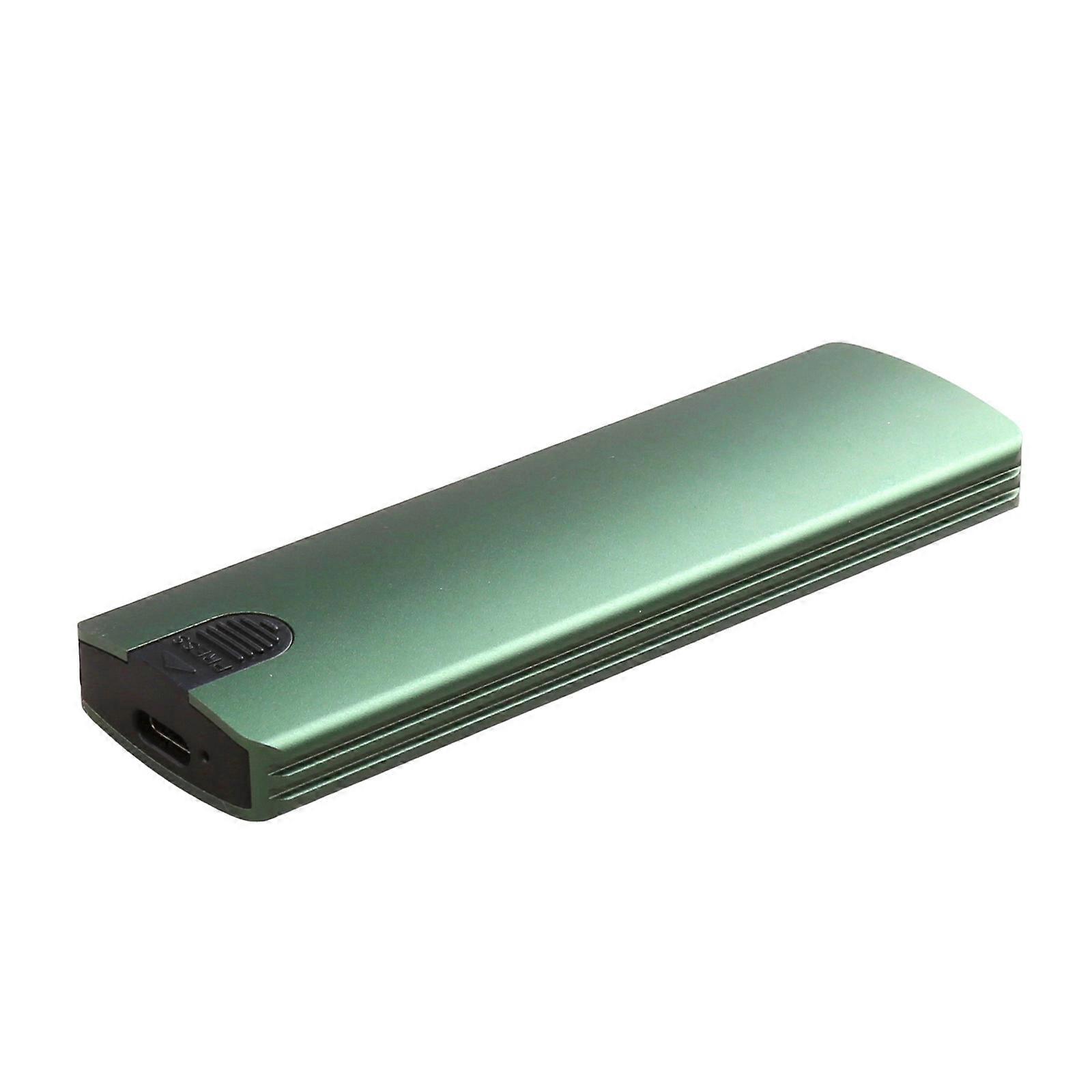 Wide Compatibility M.2 NVMe Disk Enclosure USB C Aluminum Case Tool Less Setups for Multiple Systems  green