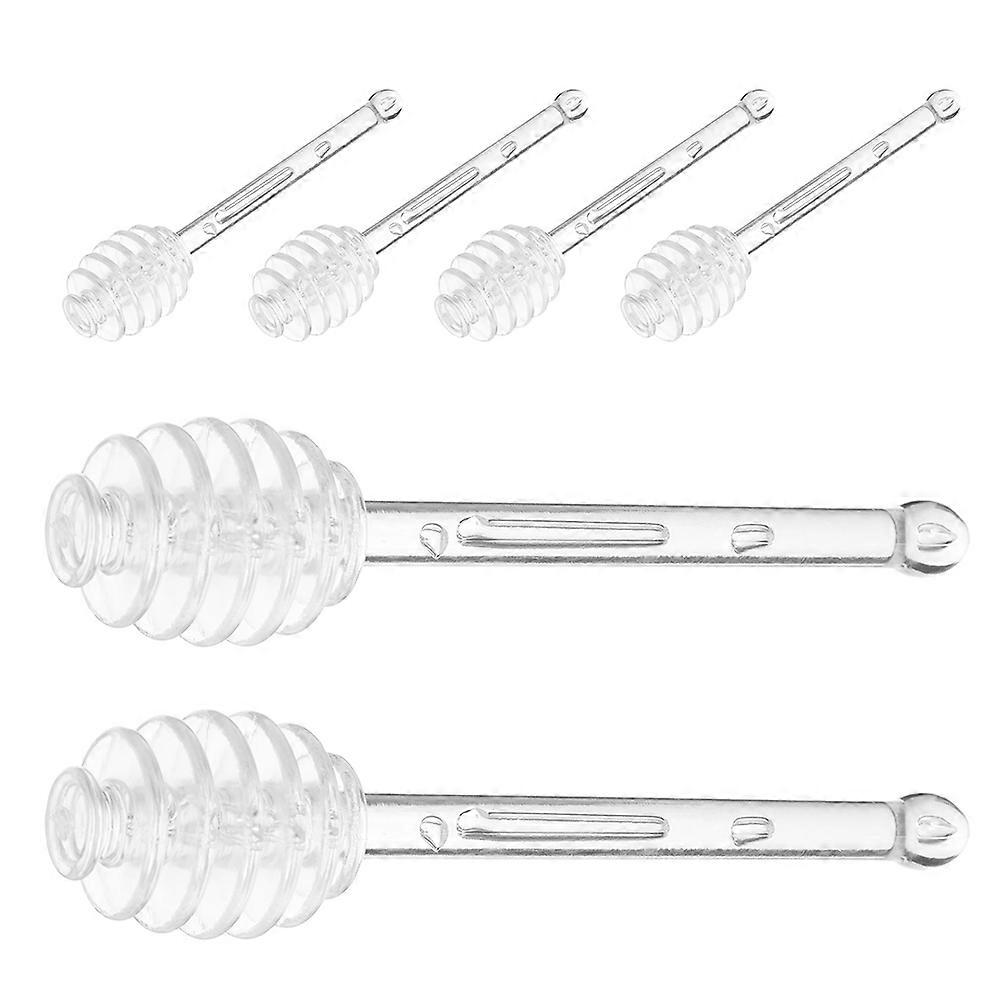 Honey Server Transparent Stirrer Spoon for Honey Jar 6Pcs Kit