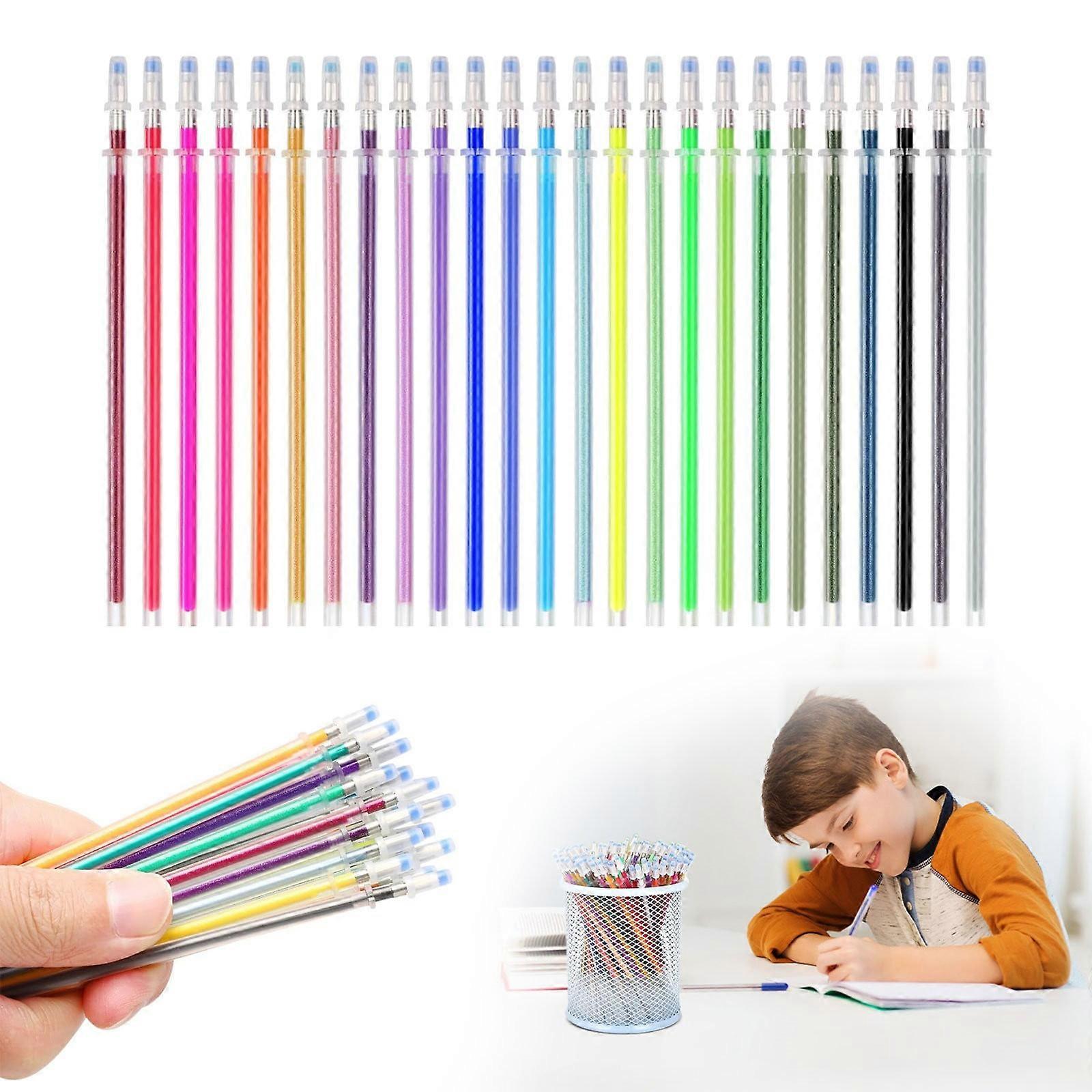 Winysin72/84/120 Of Multi Color 1mm Writing And Painting Gel Ink Pen Replacement Core Suitable For School Stationery Random Color 70ml
