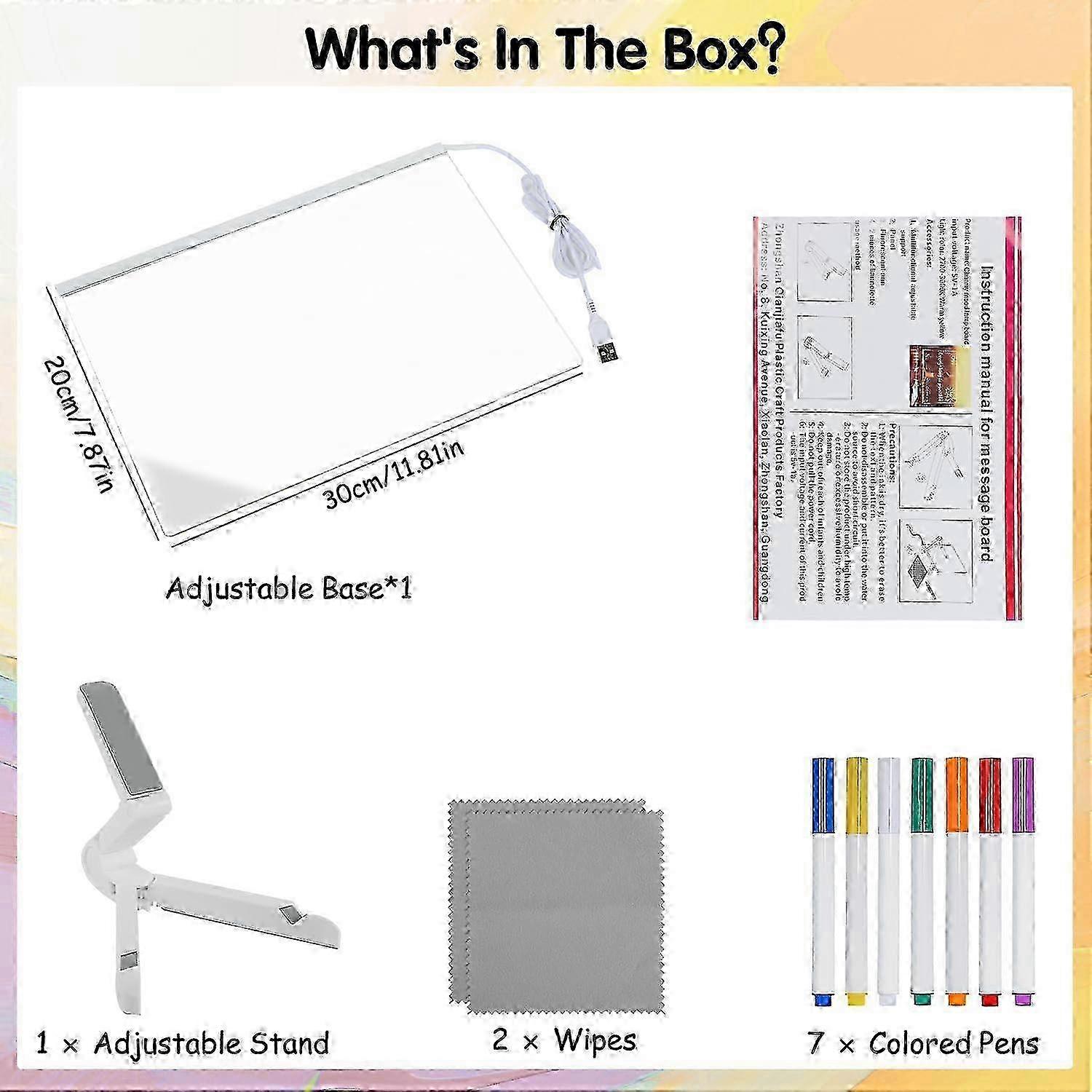 LED Note Board for Office with 11.8"x7.9" Size