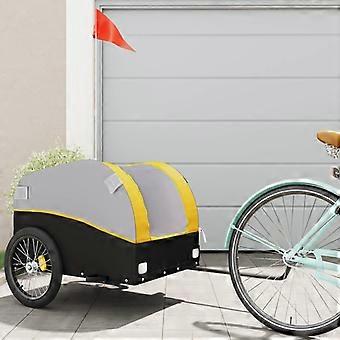 Bicycle Trailer Black and Yellow 45 kg Iron
