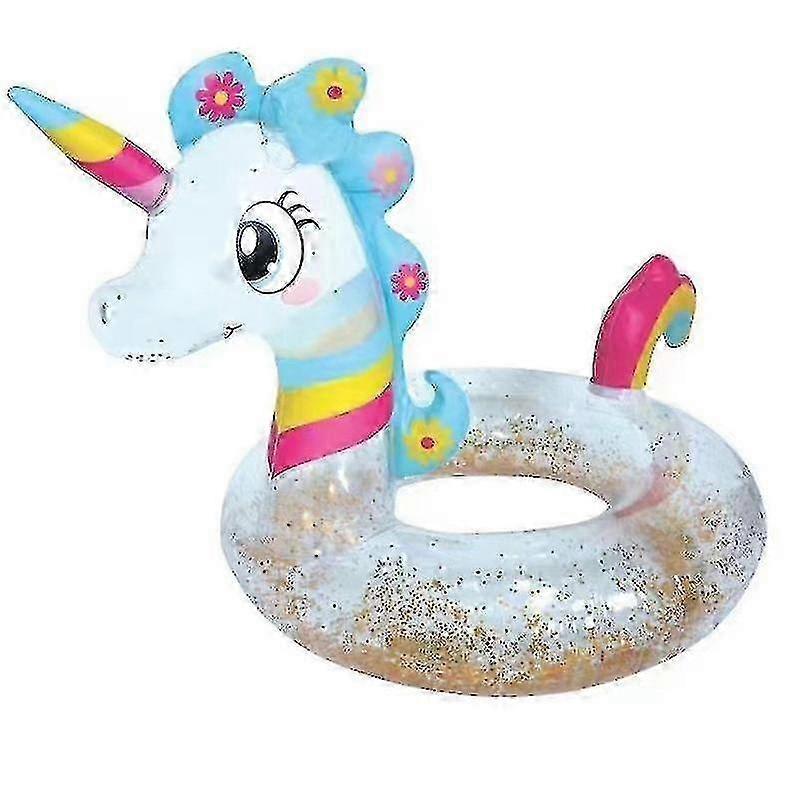 Baby Pool Float Unicorn Toddlers Floaties Infant Inflatable Swimming Ring With Handles For Kids Aged 1-6 Years