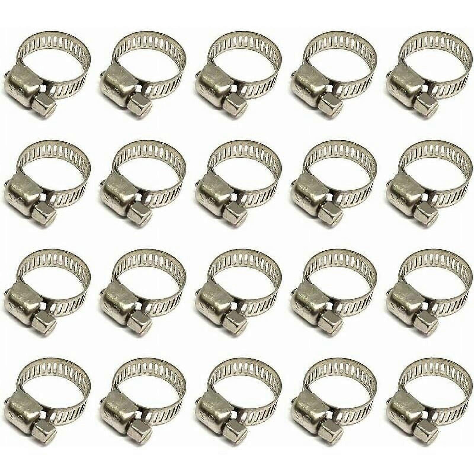 Rustproof Stainless Steel Mini Hose Clamp, SAE Size, Adjustable Between 10-16mm, For Multi-Use Hose Clamp Applications, Easy Install Hose