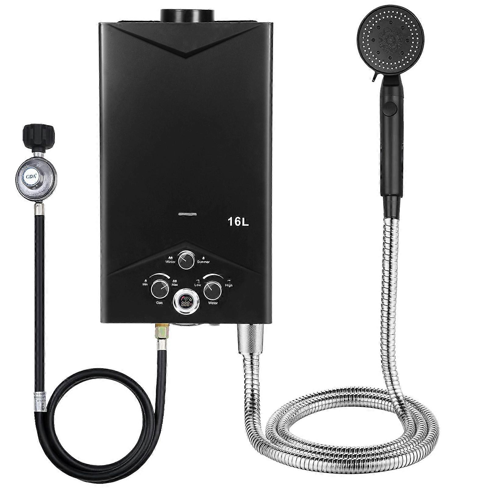 Chauffe-eau instantané 4,21 GPM, chauffe-eau à gaz portable avec affichage numérique pour le camping et les bateaux