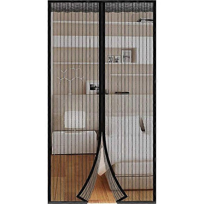 1 piece of magnetic mosquito net door 90 x 210 with automatic closing, no drilling required, easy to install, insect screen