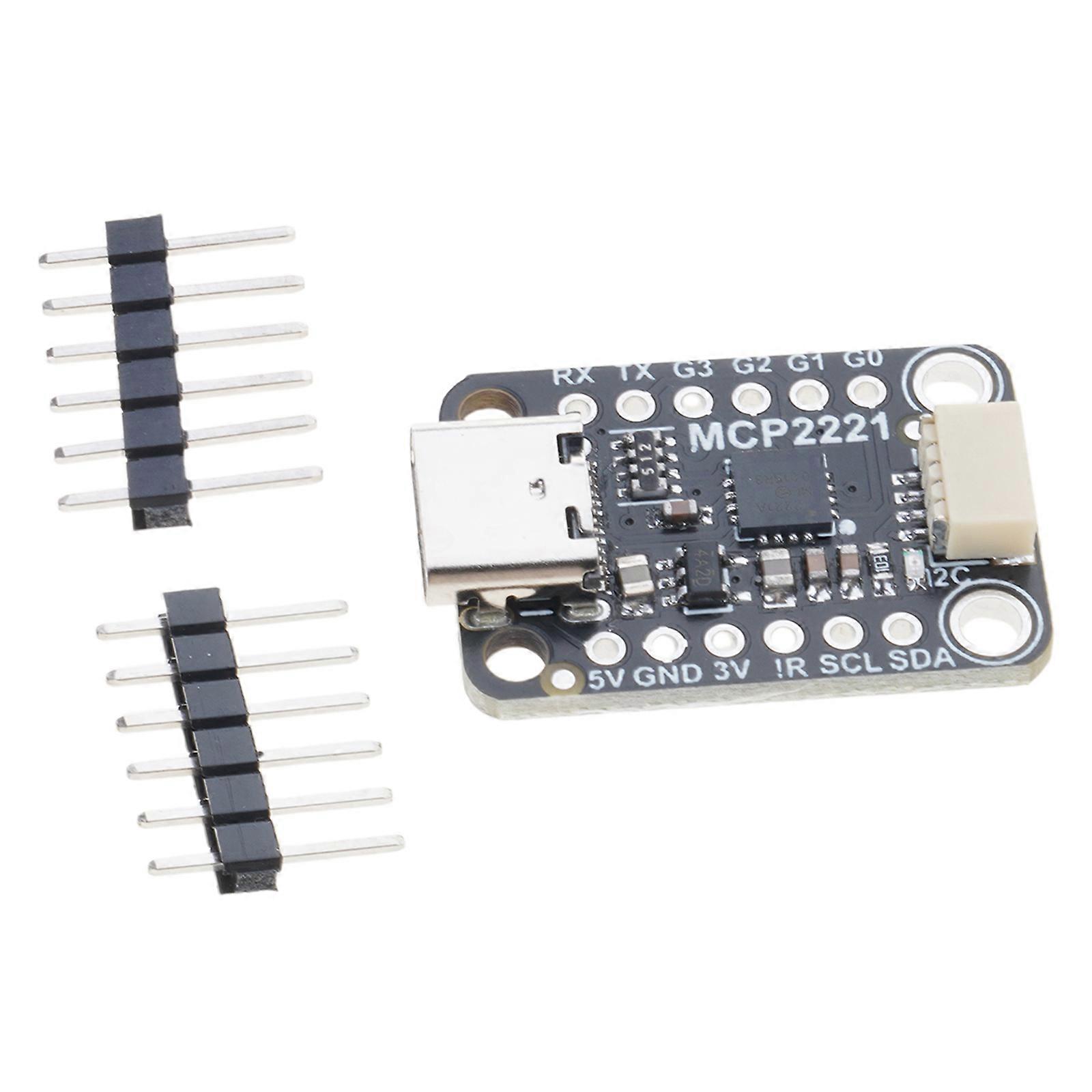 USB Power MCP2221A Breakouts Board MCP2221A USB to GPIO Featuring GPIO ADC and I2C for Seamlessly Device Connectivity Multicolor
