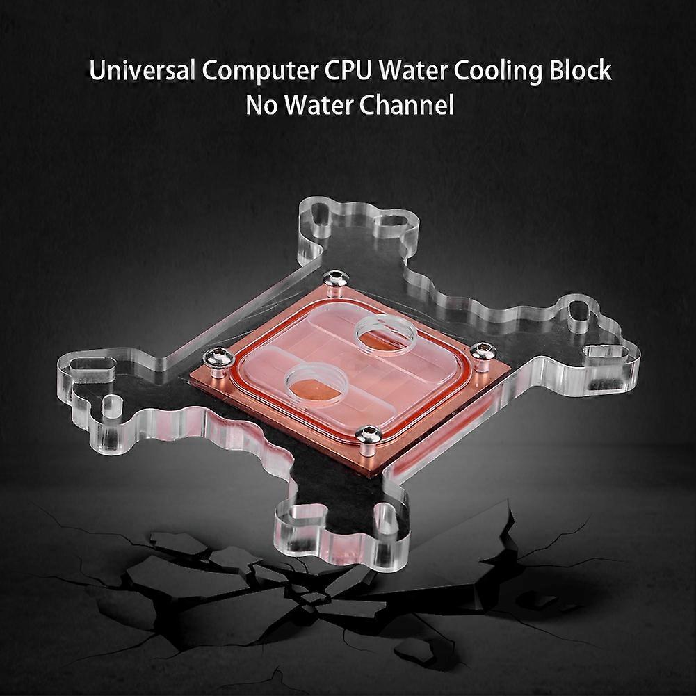 Universal Computer CPU Water Cooler Block Cooling Block Copper Base No Water Channel