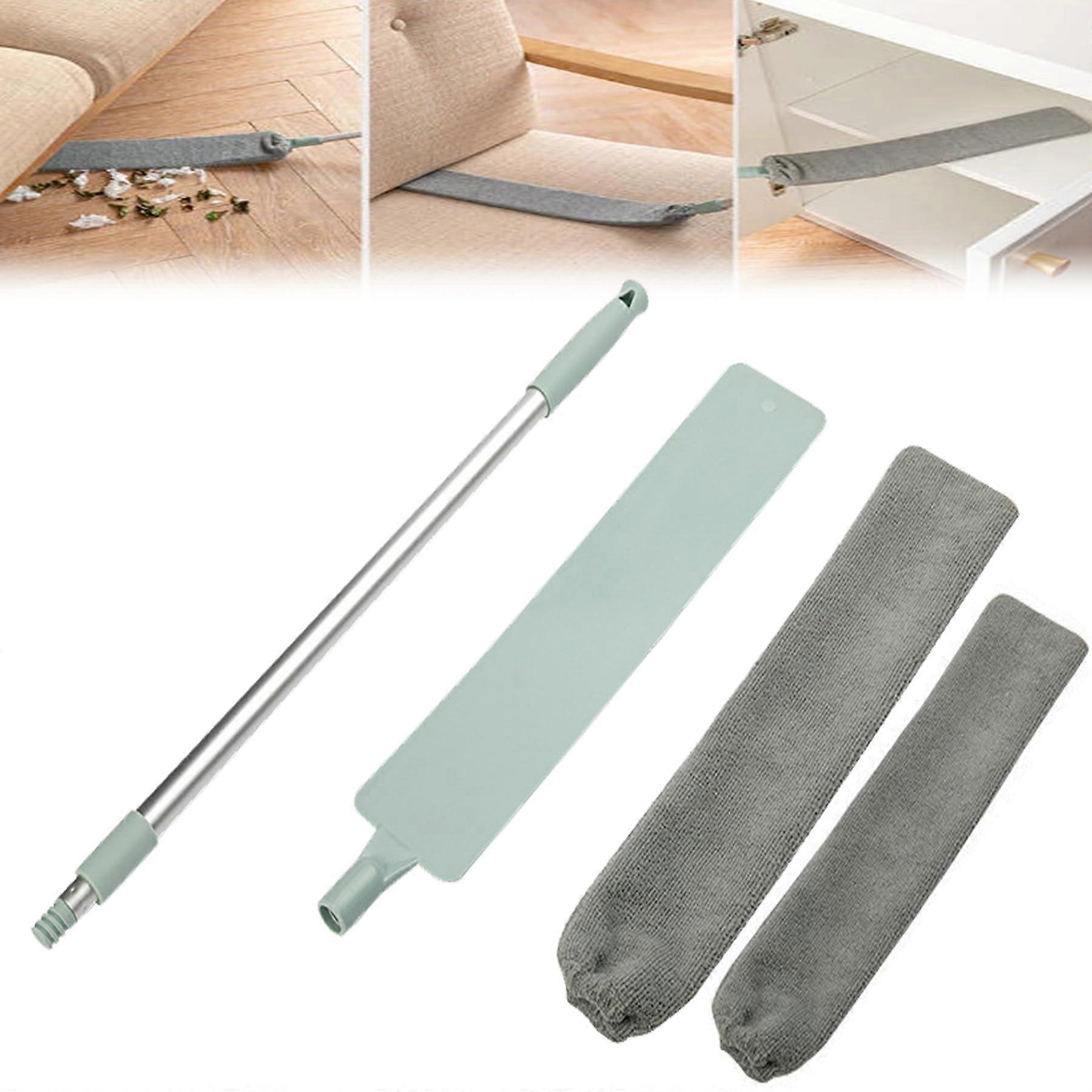 Retractable Microfiber Duster with Bendable Washable Head for Cleaning Gaps, Ceilings, Blinds (1 Set)