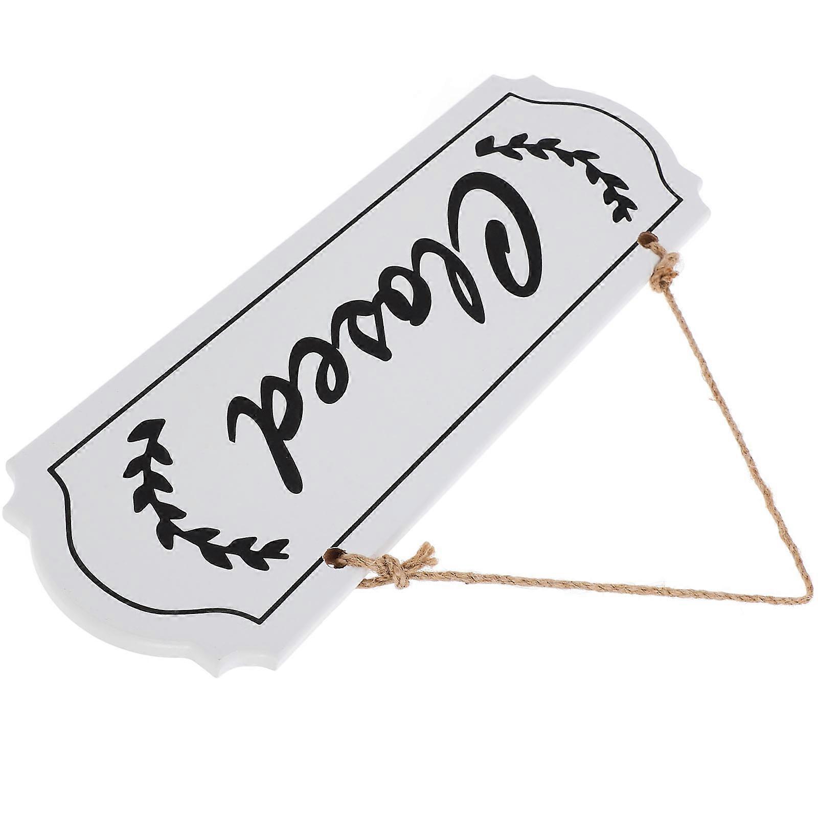 Wooden Open Closed Sign for Business Display 5Pcs Sign