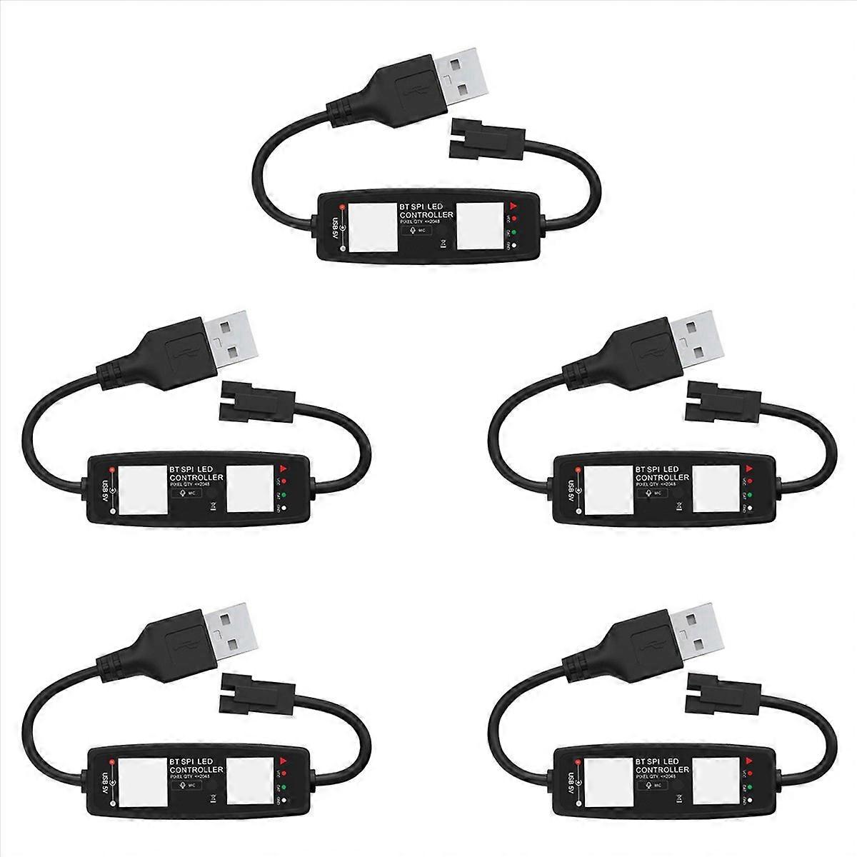 5X WS2812B LED Controller Bluetooth APP Control Music Controller for SK6812 WS2811 WS2812 LED Pixel 