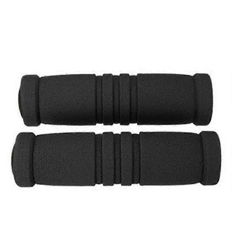 Bicycle Handlebar Grips 2Pcs Lightweight Nonslip Foam Comfort Vibration Absorbing Easy Install for Most Bikes Blue Red Black