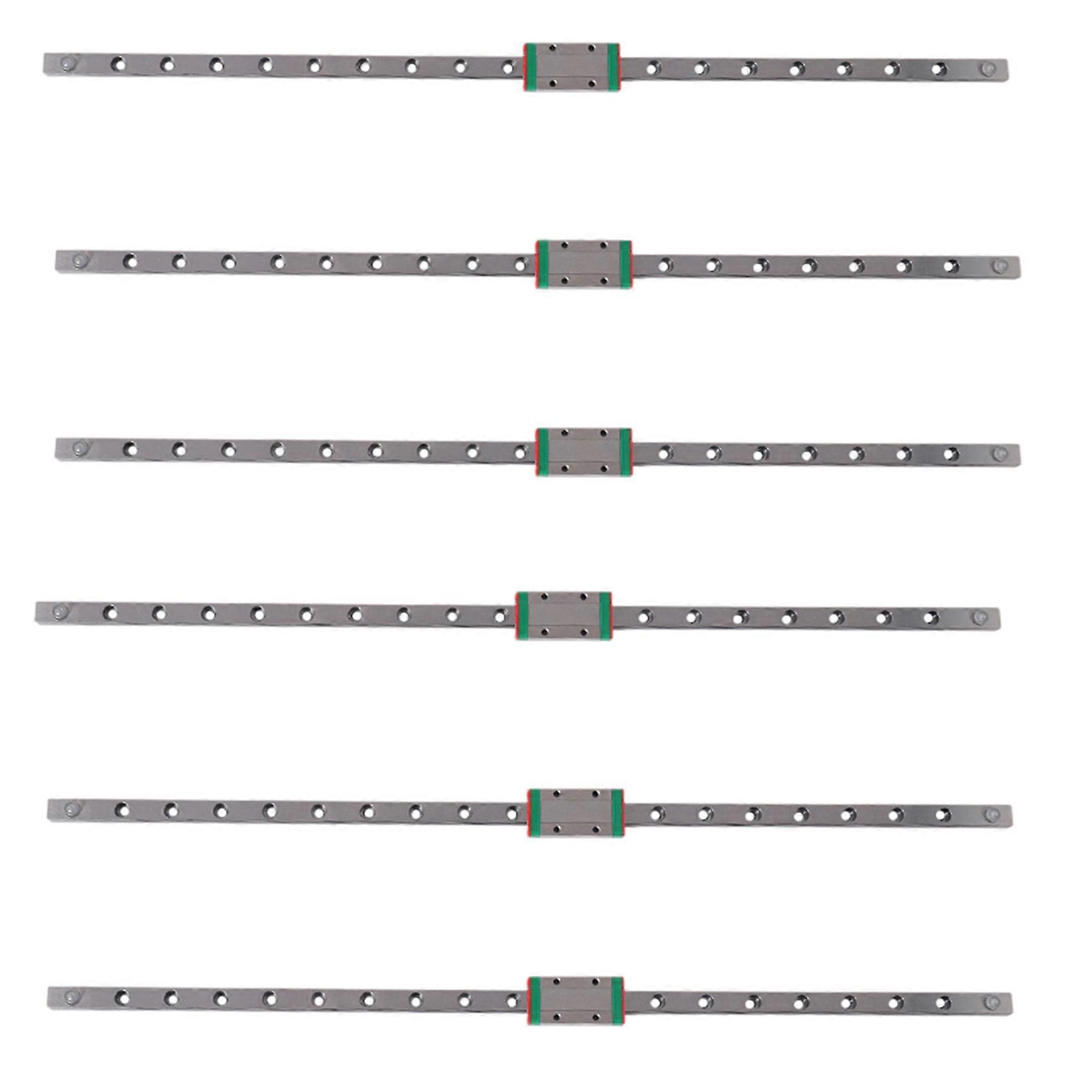 6Pcs 9mm Linear Guide Miniature Rail MGN9 400mm Linear Rail and 6 Pcs MGN9H Miniature Rail Slider