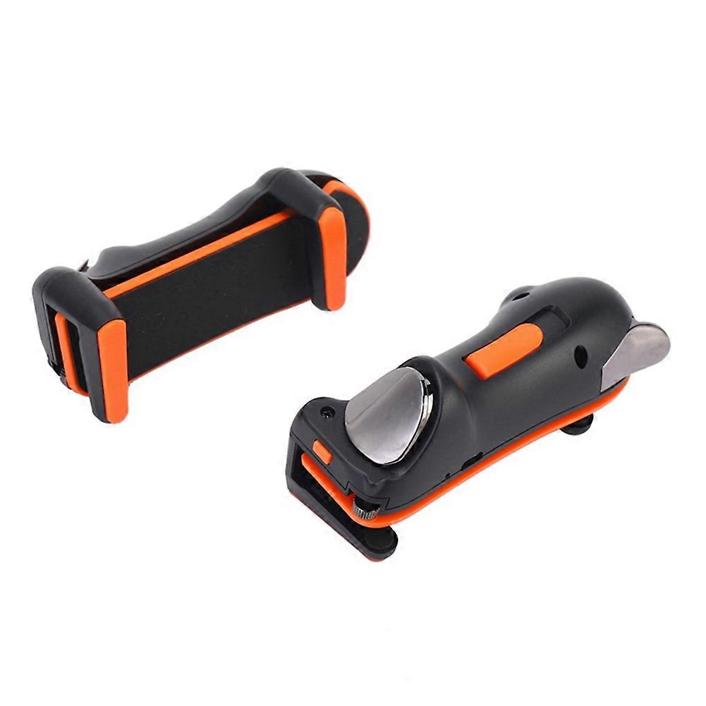 Six Finger for iPad PUBG Controller Capacitance Adjustable Mobile Game Trigger L1R1 Button Gamepad Joystick Grip Orange