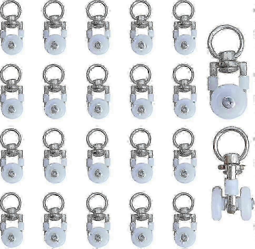 20 Pack Metal Track Rollers, Curtain Tracks, Glides, Curtain Rollers, Curtain Track Rollers, Curtain Track Rollers, Shower Curtain Gliders