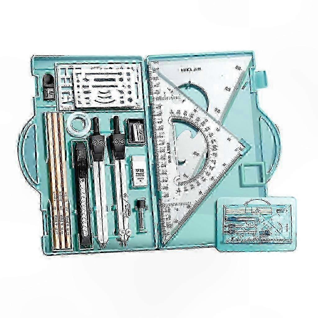 Precision Geometry Kit: Compass, Protractor, and Drafting Tools for Technical Drawing and Design Professionals
